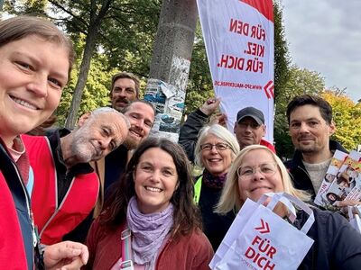 SPD Mauerpark beim Infostand am Arnimplatz